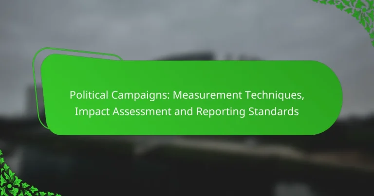 Political Campaigns: Measurement Techniques, Impact Assessment and Reporting Standards