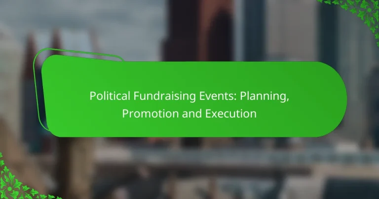 Political Fundraising Events: Planning, Promotion and Execution