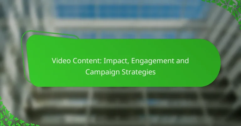 Video Content: Impact, Engagement and Campaign Strategies