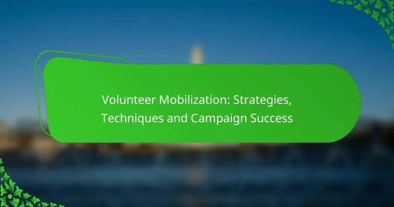 Volunteer Mobilization: Strategies, Techniques and Campaign Success